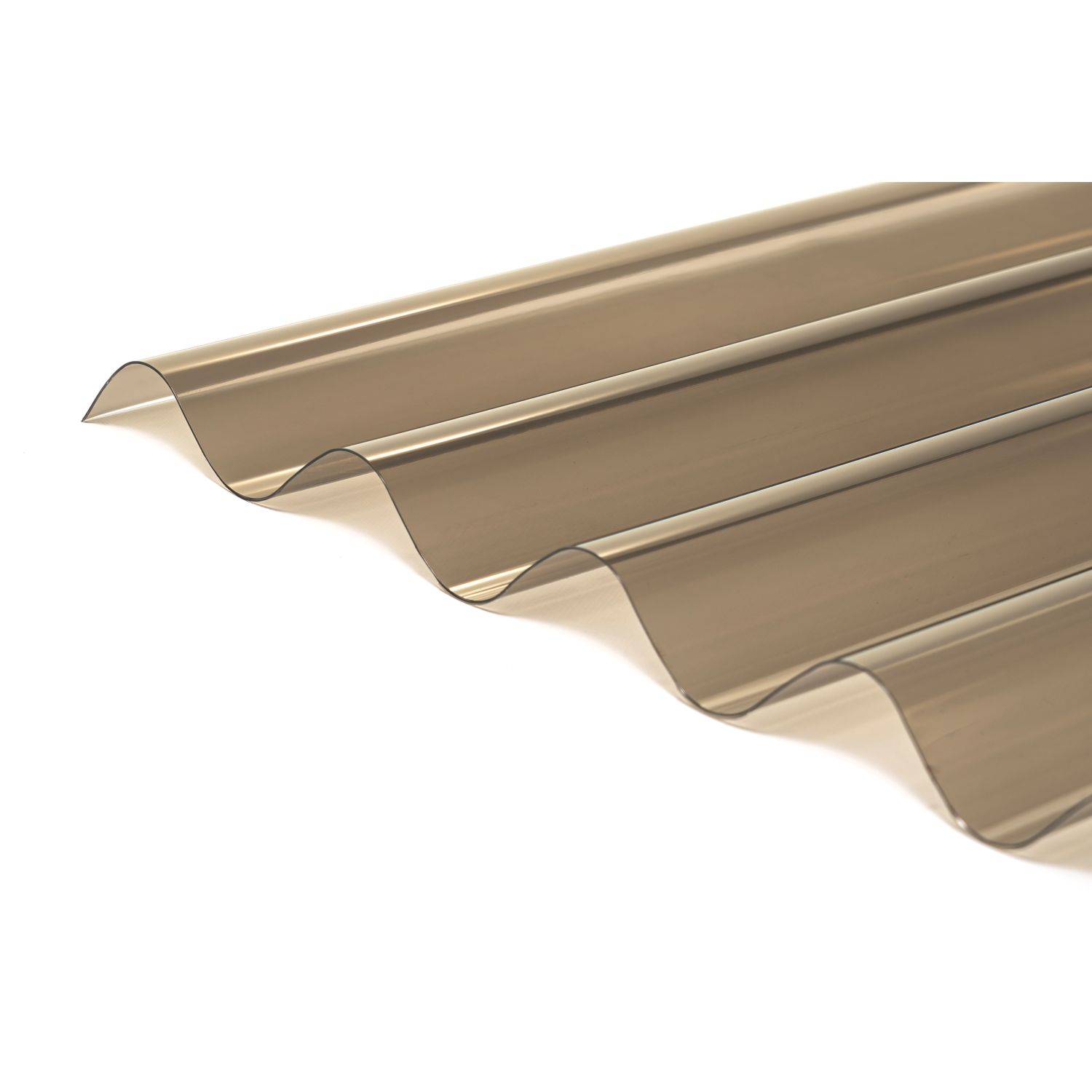 Radmat Building Materials Corrugated PVC Roof Sheet Bronze 2000mm x 0.8mm x 950mm (746CY)