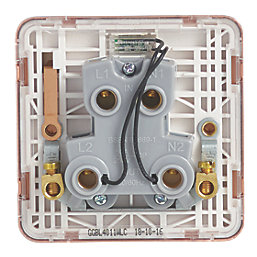 Schneider Electric Lisse Deco 50A 1-Gang DP Cooker Switch Copper with LED with White Inserts