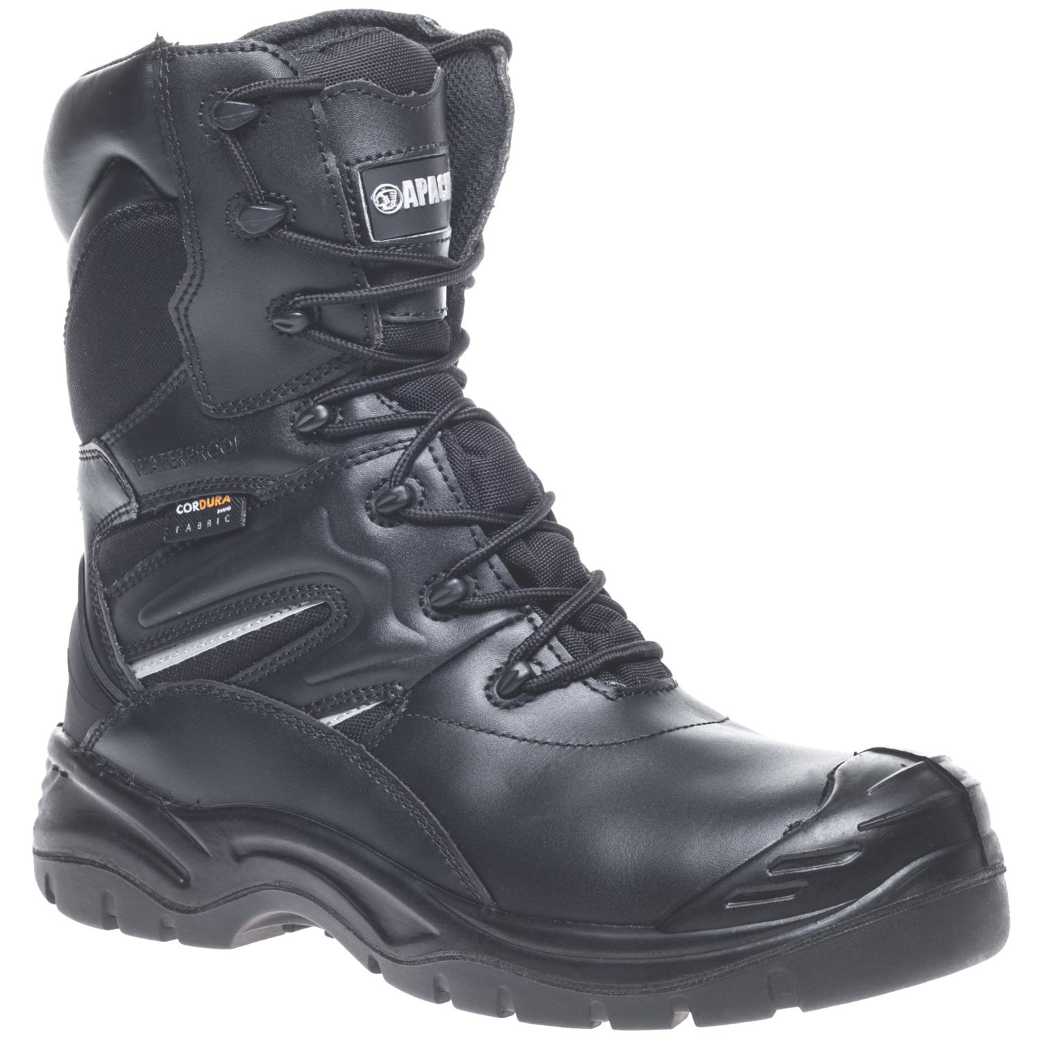 Apache Combat Size 9 Black Waterproof Safety Boots (746JJ)