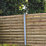 Forest Flat Double-Slatted  Fence Panel Natural Timber 6' x 6' Pack of 3