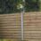 Forest Flat Double-Slatted  Fence Panels Natural Timber 6' x 6' Pack of 3