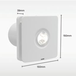 Sensio  100mm Axial Bathroom Shower Extractor Fan Kit With LED Light  White 240V