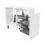 Refurb Essentials Anthracite RH Corner Pull-Out Storage 1000mm