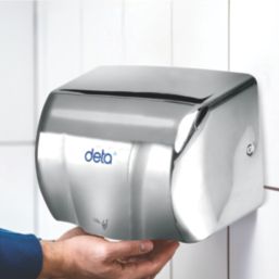 Deta  Compact High Speed Hand Dryer Silver 1.0kW