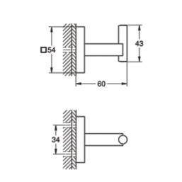 Grohe Start Cube Robe Hook Chrome