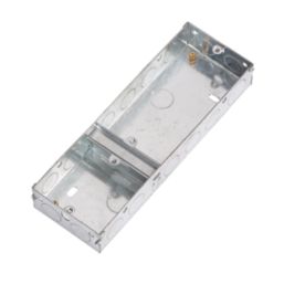 Knightsbridge  2 + 1-Gang Galvanised Steel Unfinished Back Box 35mm 5 Pack
