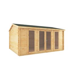 Mercia Home Office Director 16' x 12' 6" (Nominal) Apex Timber Log Cabin