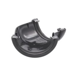 FloPlast Cast Iron Effect uPVC 135° Half Round Gutter Angle Black 112mm