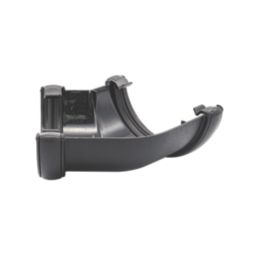 FloPlast Cast Iron Effect uPVC 135° Half Round Gutter Angle Black 112mm