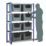 Barton Ecorax 5-Tier Metal Garage Shelving with Containers 1200mm x 450mm x 1760mm