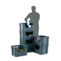 Barton Ecorax 5-Tier Metal Garage Shelving with Containers 1200mm x 450mm x 1760mm