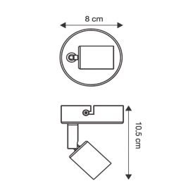Essentials Sasha Round 1-Light Spotlight White
