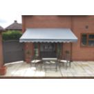 Greenhurst Berkeley Patio Awning Grey/White 2.5m x 2m