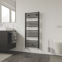 Ximax 1174mm x 500mm 1611BTU Black Flat Designer Towel Radiator