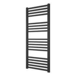 Ximax 1174mm x 500mm 1611BTU Black Flat Designer Towel Radiator