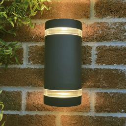 Lutec Focus Outdoor Up/Down Wall Light Dark Grey