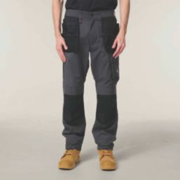 Hard Yakka Raptor Active Holster Work Trousers Graphite 30" W 32.5" L