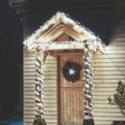 2000 LED Indoor & Outdoor Ice White Cluster Christmas Lights