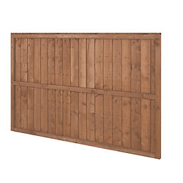 Forest Vertical Board Closeboard  Garden Fencing Panel Golden Brown 6' x 4' Pack of 20