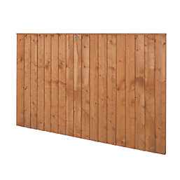 Forest Vertical Board Closeboard  Garden Fencing Panel Golden Brown 6' x 4' Pack of 20