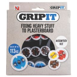 GripIt  Assorted Plasterboard Fixings 32 Pieces