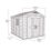 Keter Factor 8' x 10' 6" (Nominal) Apex Resin Shed Brown