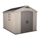 Keter Factor 8' x 10' 6" (Nominal) Apex Resin Shed Brown