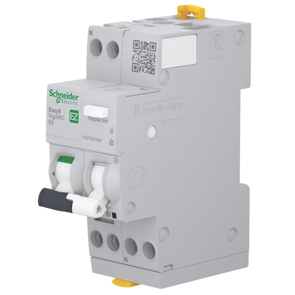 Schneider Electric Easy9 6A 30mA DP Type B AFDD RCBO - Screwfix