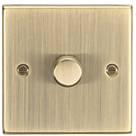 Knightsbridge  1-Gang 2-Way LED Intelligent Dimmer Switch  Antique Brass