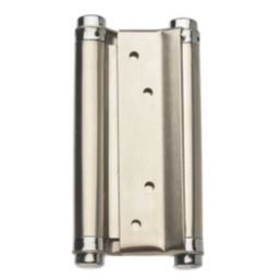 Smith & Locke Satin Nickel  Spring Hinge 150mm x 153mm