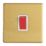 Contactum Lyric 32A 1-Gang DP Control Switch Brushed Brass  with White Inserts