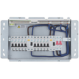 British General Fortress 16-Module 10-Way Populated High Integrity Dual RCD Consumer Unit