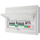 British General Fortress 16-Module 10-Way Populated High Integrity Dual RCD Consumer Unit
