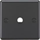 Knightsbridge Raised Rounded 20A Unswitched Flex Outlet  Matt Black