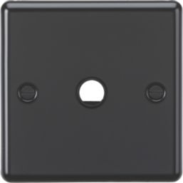 Knightsbridge Raised Rounded 20A Unswitched Flex Outlet  Matt Black
