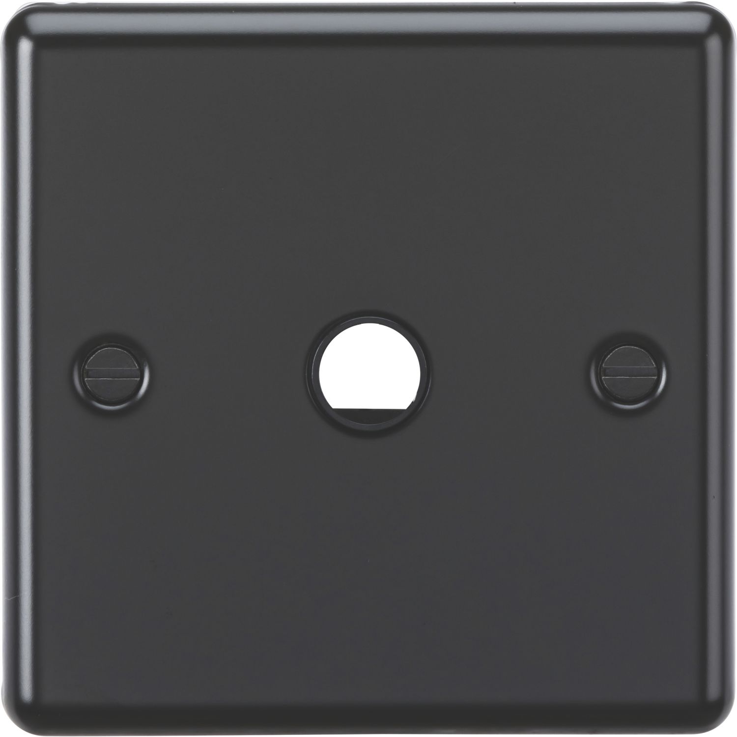 Knightsbridge Raised Rounded 20A Unswitched Flex Outlet Matt Black (747YA)