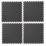 Garage Floor Tile Company X-Joint Interlocking Floor Tiles Black 5mm 4 Pack
