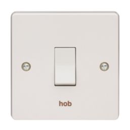 Crabtree Capital 20A 1-Gang DP Hob Switch White
