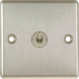 LAP  10AX 1-Gang 2-Way Toggle Switch  Brushed Stainless Steel