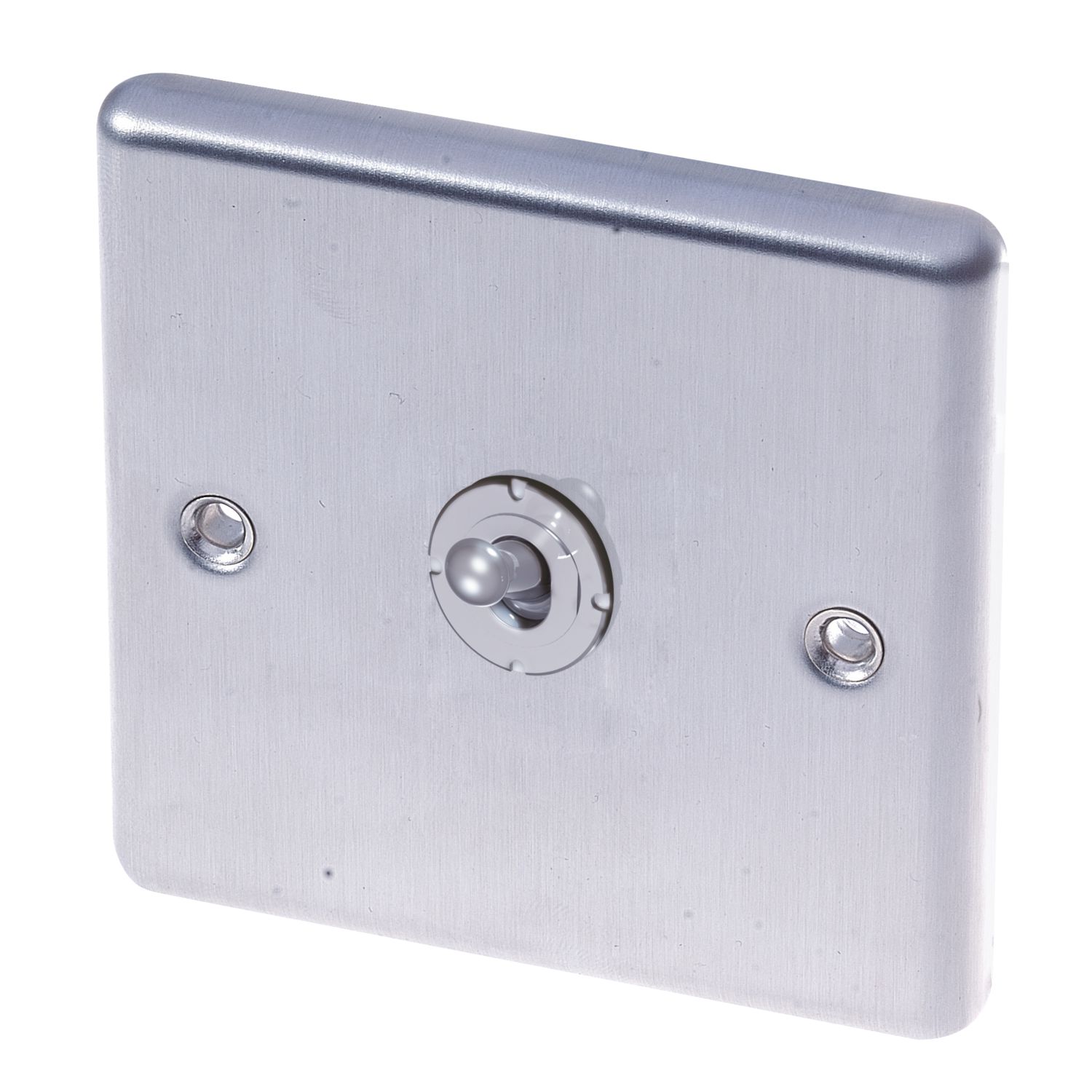 LAP 10AX 1-Gang 2-Way Toggle Switch Brushed Stainless Steel (74842)