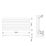 Flomasta  578mm x 1400mm 2910BTU White Horizontal Designer Radiator