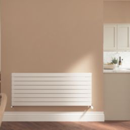 Flomasta  578mm x 1400mm 2910BTU White Horizontal Designer Radiator