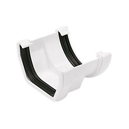 FloPlast  Square to Round Gutter Adaptor White 112-114mm