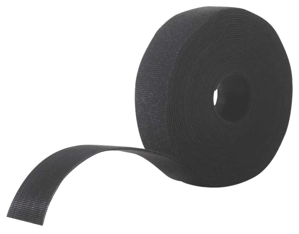 Velcro Brand One-Wrap Black Reusable Ties 200mm x 12mm 6 Pack - Screwfix