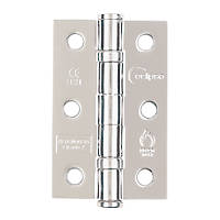 Eclipse Polished Chrome Grade 7 Fire Rated Ball Bearing Hinge 76 x 51mm 2 Pack