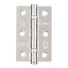 Eclipse  Polished Chrome Grade 7 Fire Rated Ball Bearing Hinges 76x51mm 2 Pack