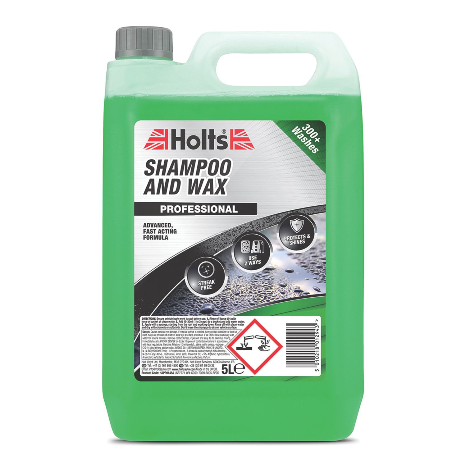 Holts Shampoo & Wax 5Ltr (748AM)