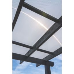 Radmat Building Materials Twinwall Polycarbonate Sheet Clear 690mm x 10mm x 3000mm 3 Pack