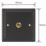 Varilight  10A 1-Gang 2-Way Light Switch  Georgian Black