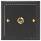 Varilight  10A 1-Gang 2-Way Light Switch  Georgian Black